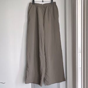 Molly Bracken Khaki Wide Leg Flowy Pants